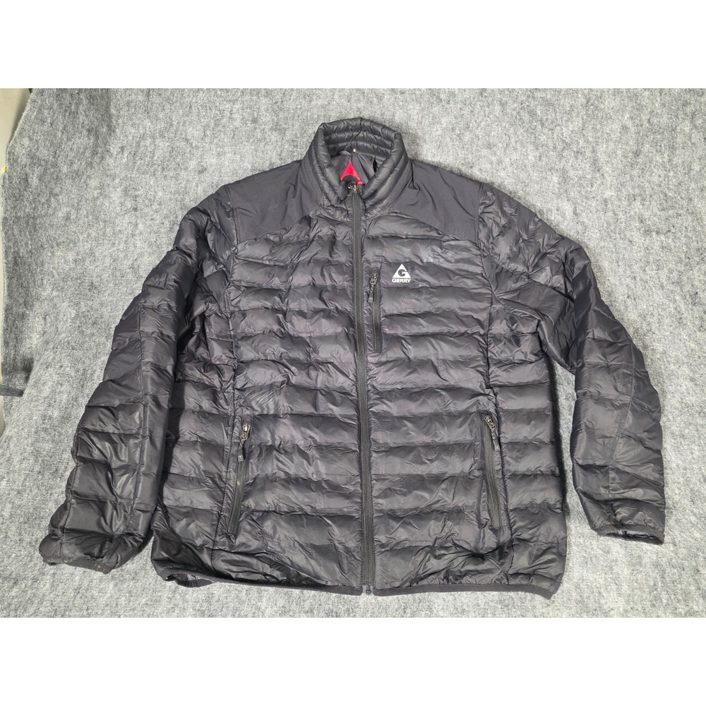 Mens Jacket Puffer Packable XXL Black Quilted Outdoor Down Gerry 1614693 Coat